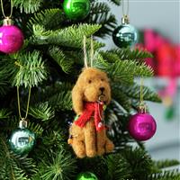 Habitat Felt Dog Christmas Tree Decoration