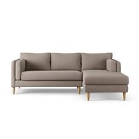 Habitat Newington Right Hand Corner Sofa - Mocha -Ash Leg