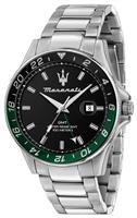 Maserati Sfidia Black Dial Stainless Steel Bracelet Watch