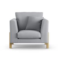 Habitat Aston Fabric Armchair - Grey - Ash Leg