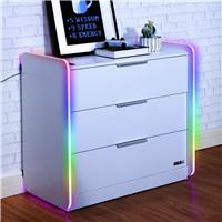 X Rocker Electra 3 Drawer Chest - White