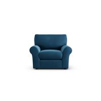 Habitat Molton Velvet Armchair - Ink Blue