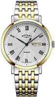 Rotary Men's Tapered Two Tone Stainless Steel Bracelet Watch