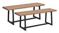 Habitat Nomad Pair of Dining Benches - Oak Effect