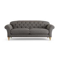Habitat Brooker Fabric 4 Seater Sofa - Charcoal - Ash Leg