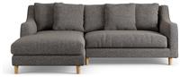 Habitat Swift Left Hand Corner Sofa - Charcoal - Ash Leg