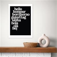 East End Prints Hello World Art Print - A3