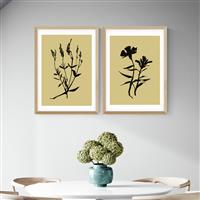 East End Prints Inky Botanical Oak Frame Art Print - A2