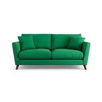 Habitat Lomond Fabric 3 Seater Sofa - Green - Dark Leg