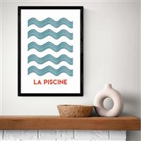 East End Prints La Piscine Black Frame Art Print - A2