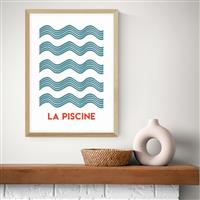 East End Prints La Piscine Oak Frame Art Print - A2