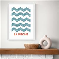East End Prints La Piscine White Frame Art Print - A2