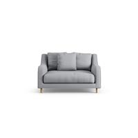Habitat Swift Fabric Cuddle Chair - Grey - Ash Leg