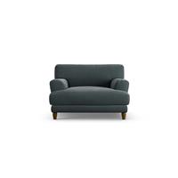 Habitat Askem Fabric Cuddle Chair - Charcoal - Dark Leg