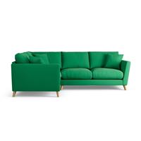 Habitat Lomond Left Hand Corner Sofa - Green - Ash Leg