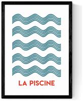 East End Prints La Piscine Black Frame Art Print - A3