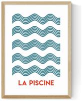 East End Prints La Piscine Oak Frame Art Print - A3