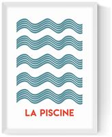East End Prints La Piscine White Frame Art Print - A3