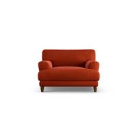 Habitat Askem Velvet Cuddle Chair - Burnt Orange - Dark Leg