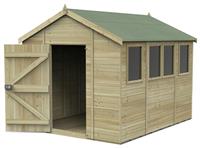 Forest Timberdale 4 Windows Apex Shed - 10 x 8ft