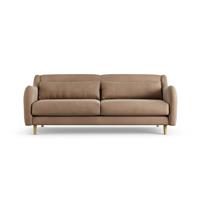 Habitat Turnmill Velvet 3 Seater Sofa - Latte - Ash Leg