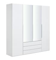 Argos Home Hallingford 4 Door 3 Drawer Wardrobe- White Gloss