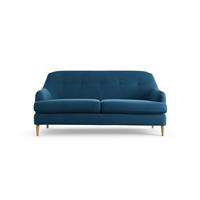 Habitat Frome Velvet 2 Seater Sofa - Ink Blue - Ash Leg