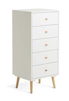 Habitat Otto 5 Drawer Tallboy - White