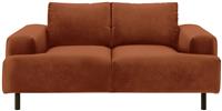 Habitat Julien Velvet 2 Seater Sofa - Orange