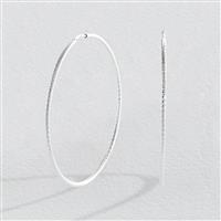 Revere Sterling Silver Diamond Cut Hoop Earrings