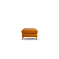 Habitat Lomond Fabric Footstool - Orange - Ash Leg