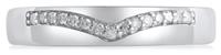 Revere 9ct White Gold 0.06ct Diamond Wedding Ring - V
