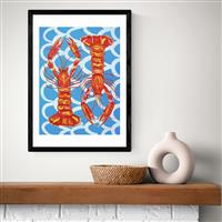 East End Prints Langoustines Black Frame Art Print - A2