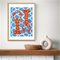 East End Prints Langoustines Oak Frame Art Print - A2
