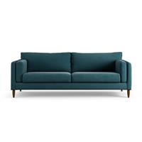 Habitat Newington Fabric 4 Seater Sofa - Teal - Dark Leg