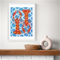 East End Prints Langoustines White Frame Art Print - A2