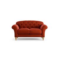 Habitat Brooker Velvet 2 Seater Sofa - Orange - Ash Leg