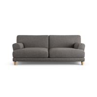 Habitat Askem Fabric 3 Seater Sofa - Charcoal - Ash Leg