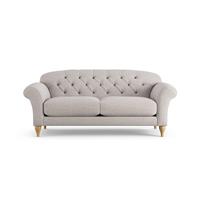 Habitat Brooker Fabric 3 Seater Sofa - Natural - Ash Leg