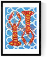 East End Prints Langoustines Black Frame Art Print - A3