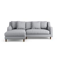 Habitat Swift Left Hand Corner Sofa - Grey - Dark Leg