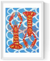 East End Prints Langoustines White Frame Art Print - A3