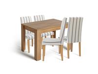 Argos Home Miami Extending Table & 4 White Chairs