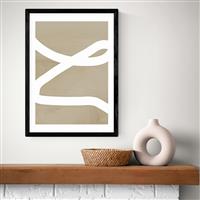 East End Prints Lines Black Frame Art Print - A2