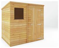 Mercia Wooden Overlap Pent Garden Shed - 7 x 5ft