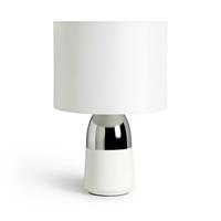 Argos Home Duno Touch Table Lamp - Chrome & White