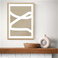East End Prints Lines Oak Frame Art Print - A2