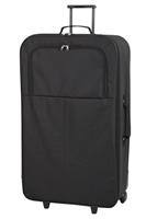 Extra Large 2 Wheel Soft Suitcase - Black