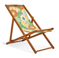 Habitat x Scion Folding Wooden Garden Deck Chair - Kukkia