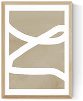 East End Prints Lines Oak Frame Art Print - A3